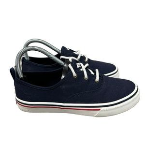 SPERRY Top Sider Navy Blue Crest CVO Canvas Sneakers for Women, Size 7 1/2.